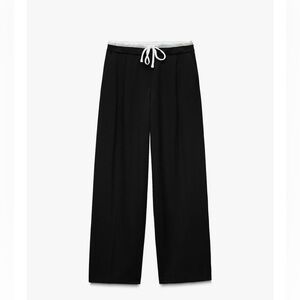 Zara double waist wide leg pants